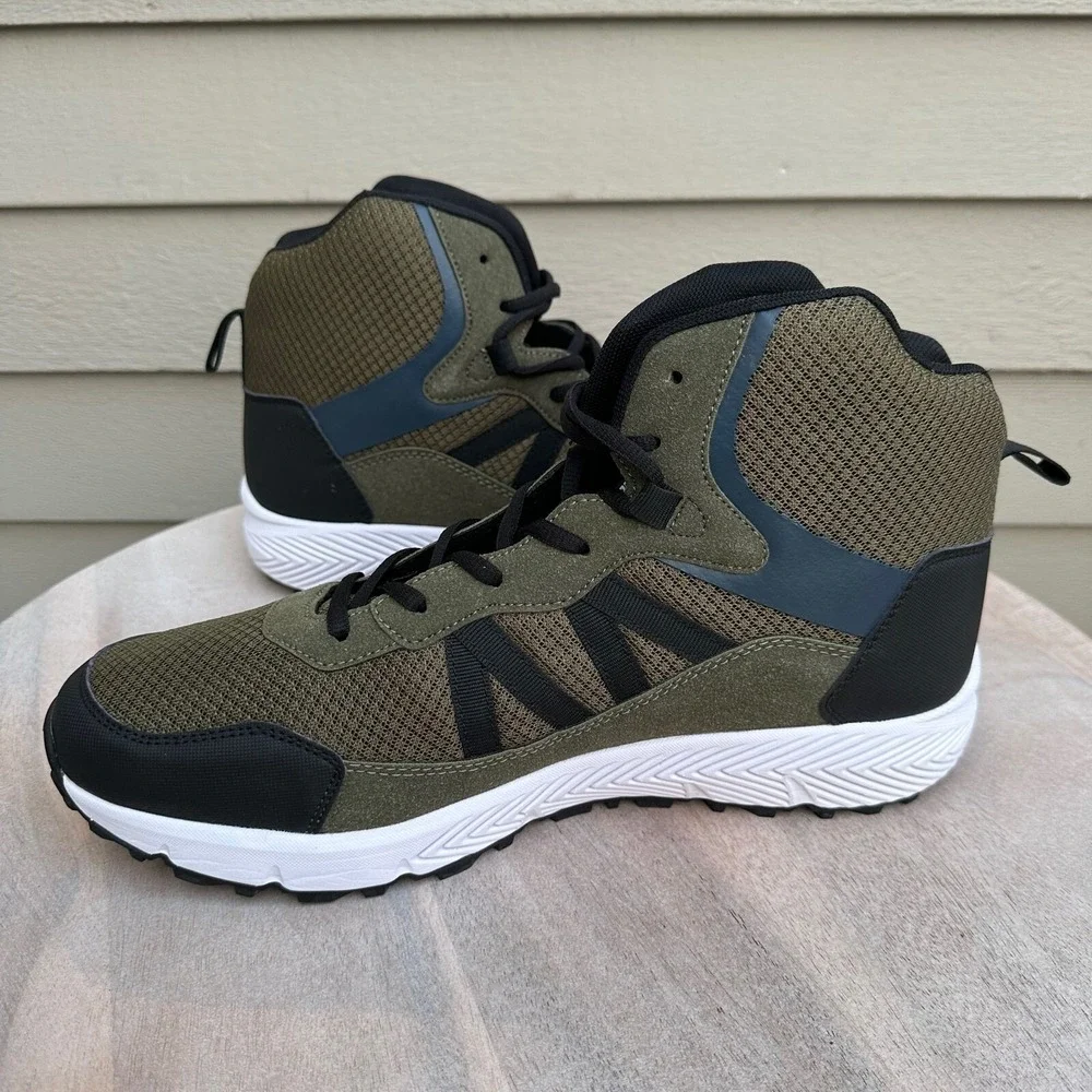 Swissbrand Armadyss Mens Hiking Boots Olive Green High Top Size 12 New